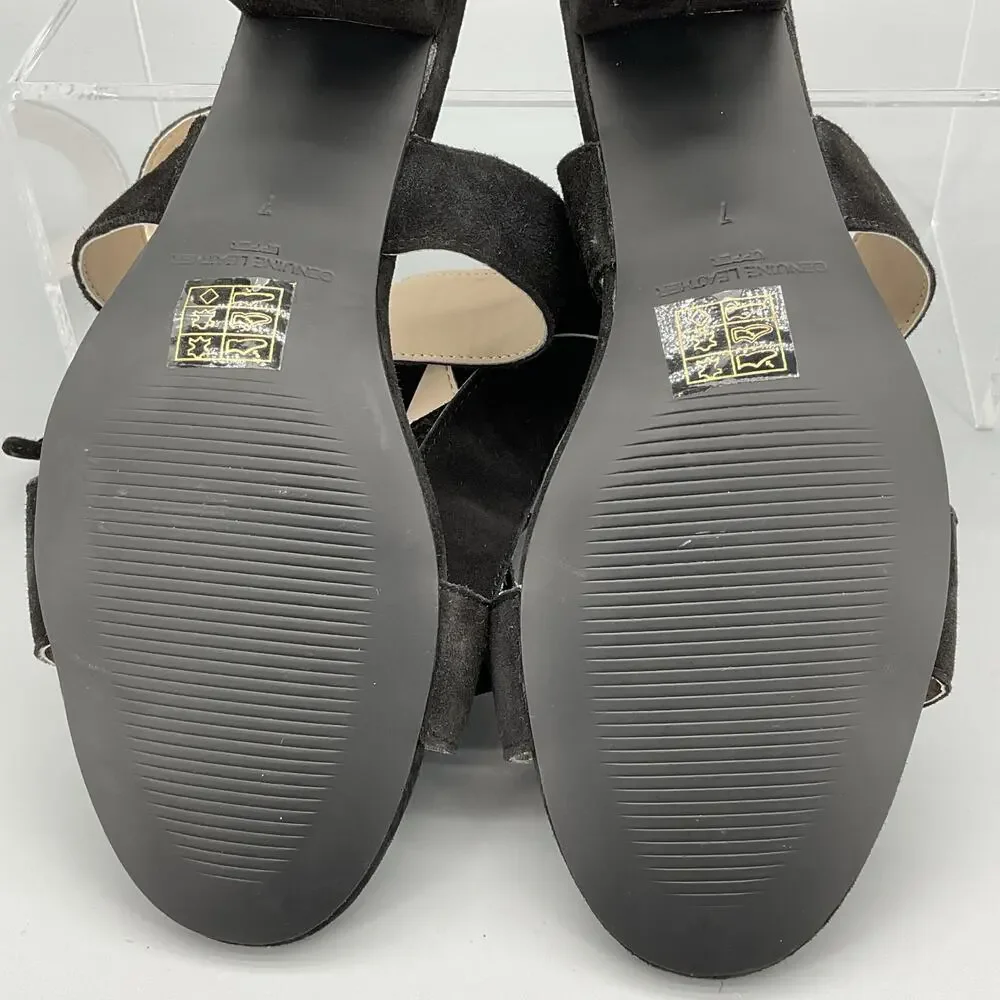 NEW Journee Collection Women’s Hether Suede Dress Heels Black Size 7